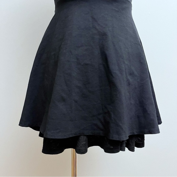 Lulu’s Halter Open Back Lace Trim Little Black Skater Dress Small - Picture 3 of 8